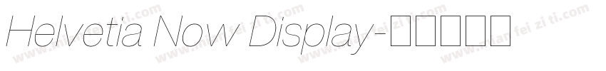 Helvetia Now Display字体转换